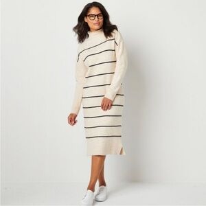 Abbott elementary midi striped knit sweater dress